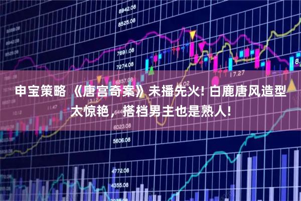 申宝策略 《唐宫奇案》未播先火! 白鹿唐风造型太惊艳，搭档男主也是熟人!